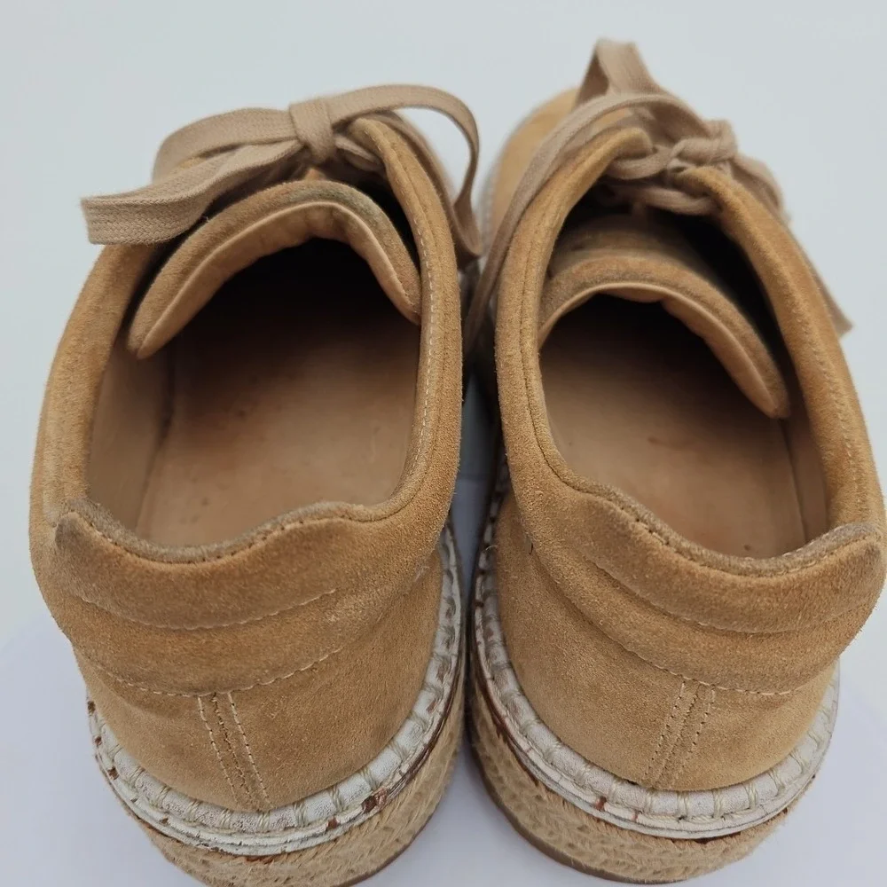 Rag & Bone KENT Tan EU/38.5 W/8.5 Suede Platform Espadrille Lace Up Sneaker *EUC - Picture 12 of 16
